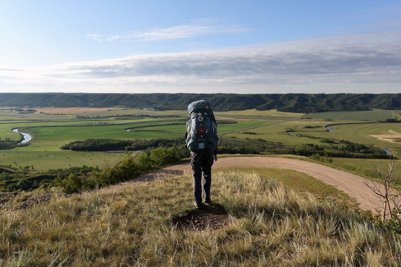 The Trans Canada Trail passes through the stunning Qu'Appelle River Valley in southern Saskatchewan, Canada, offering a unique glimpse into prairie life, past and present.
