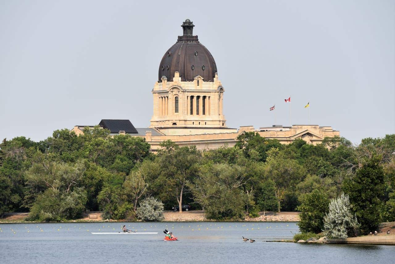 The Wascana Center Trail is a great way to sightsee in Regina, taking hikers and cyclists past major tourist attractions, like the Legislative Assembly Buildings of Regina.