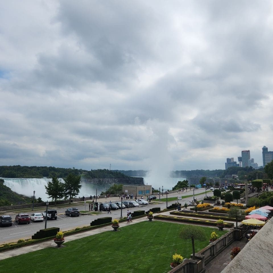So many views to enjoy when exploring Niagara Falls Ontario Canada on Rainbow International Bridge.
