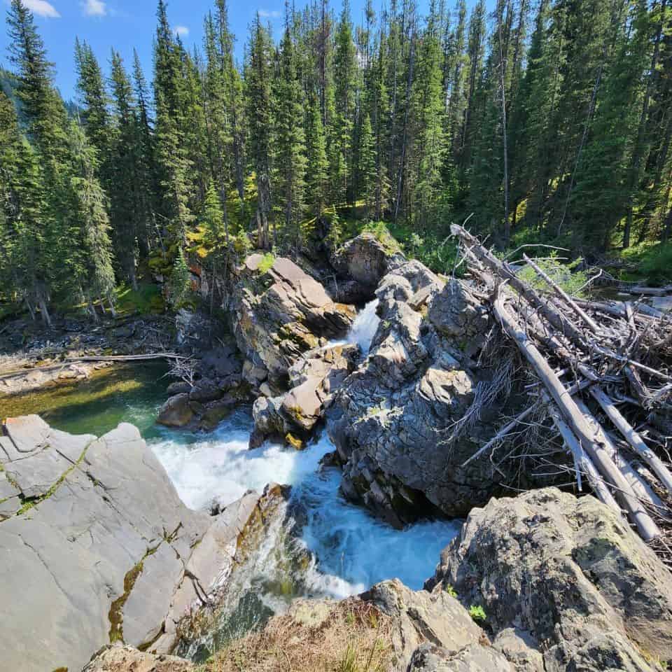 10 Best Waterfalls in Southern Alberta Canada includes the Oldman River Falls in Livingstone PLUZ near Kananaskis.
