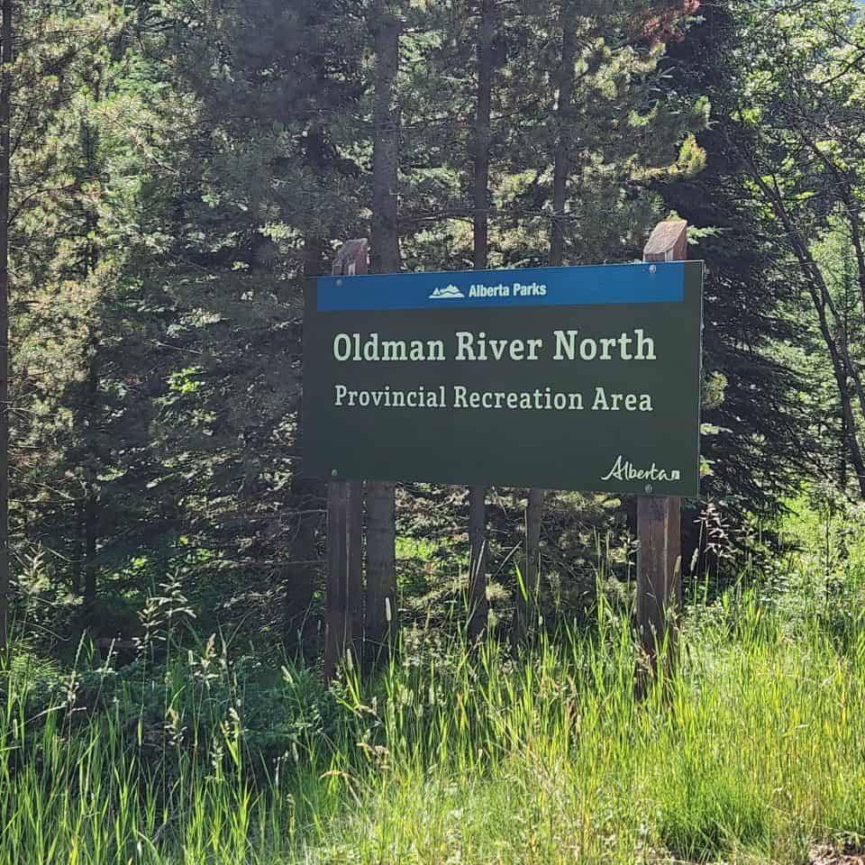 Oldman River Provincial Recreation Area Sign