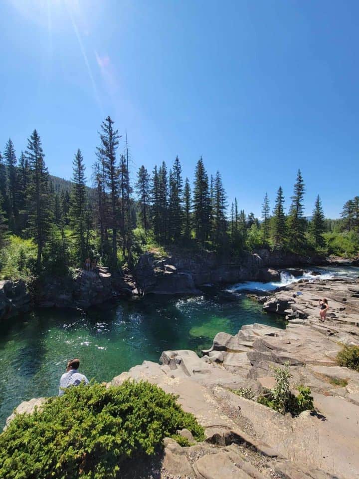 Castle Falls in Castle Provincial Park near the small southern community of Pincher Creek Alberta Canada.