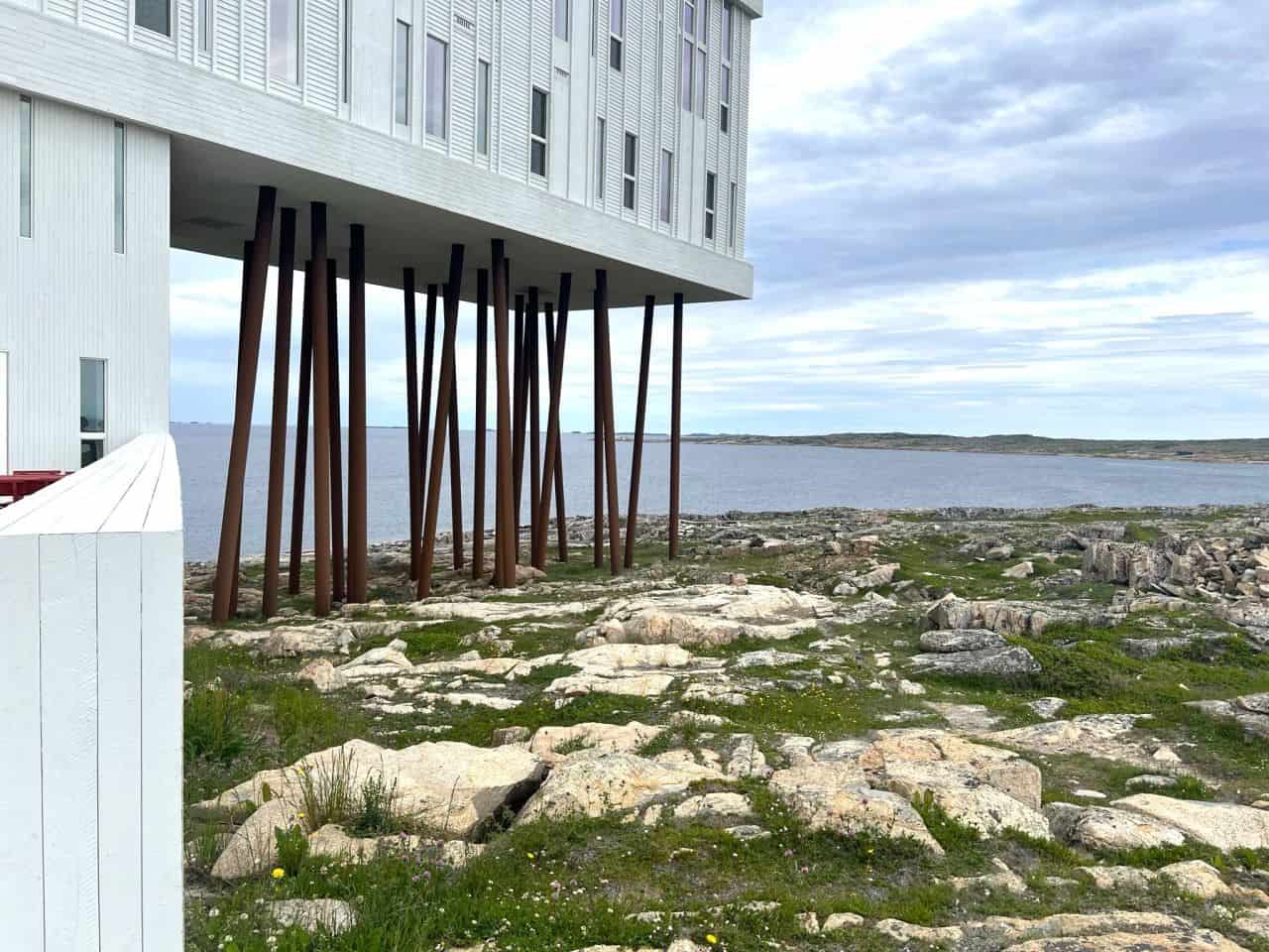 Views of Fogo Island Inn in Newfoundland Canada. One of Newfoundland's most famous accommodations.