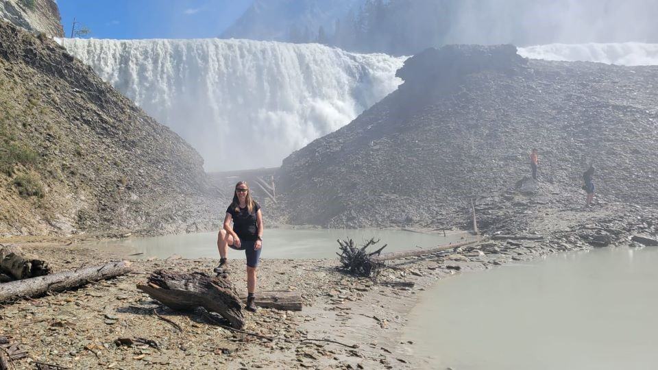 Hiking and Exploring the base of Wapta Waterfall in Yoho BC.