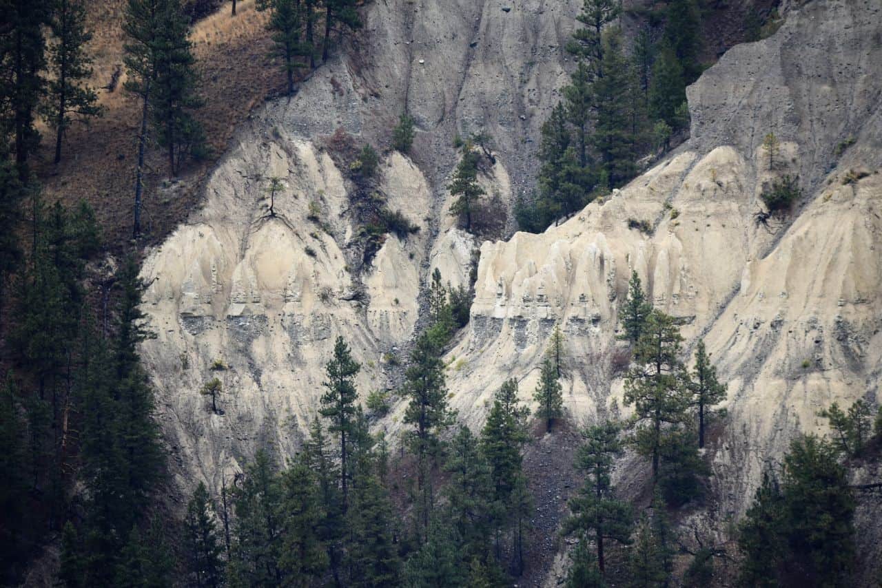 Hoodoos, a unique and fastinating geologial phenomena, are one of the highlights of hiking the North Star Rail Trail.  Stunning mountain and grassland scenery and frequent wildlife sightings are other points of interest.