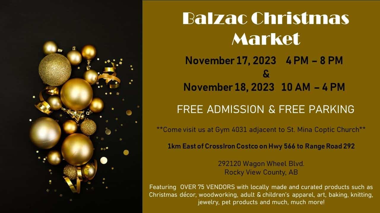 Balzac Christmas Market - November 17th & 18th, 2023