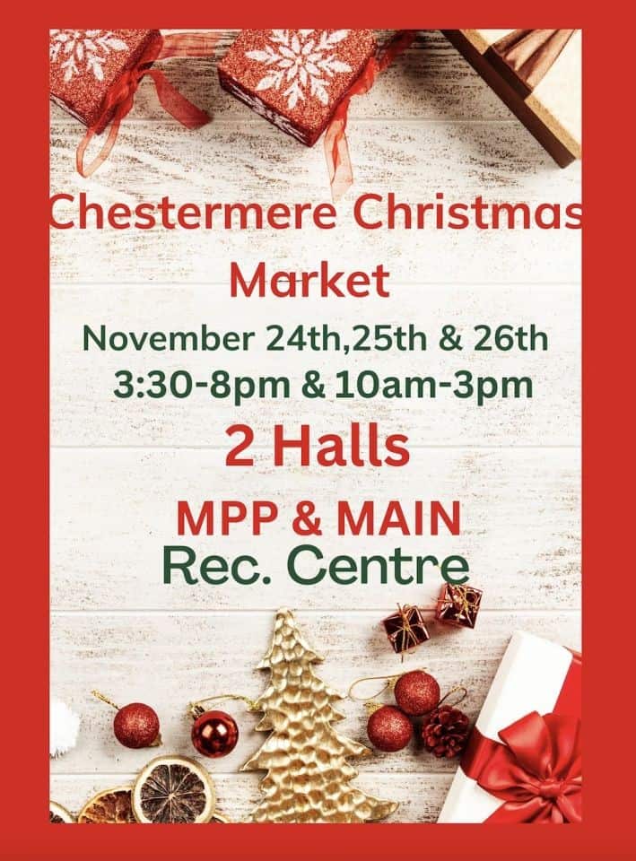Chestermere Christmas Market - November 18th & 19th, 2023