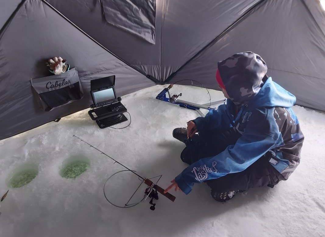 You'll want to remember your chair when ice fishing. Sitting or standing on the ice all day is not ideal when ice fishing in Canada.