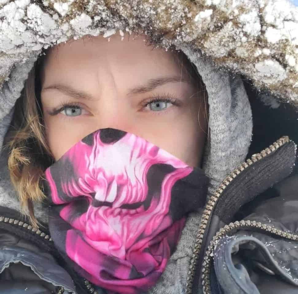 Buff face coverings are a must have while ice fishing in Canada. There are many styles and materials available for purchase. Dressing warm is very important while doing any winter activities.