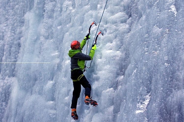 Canmore Alberta Canada is a top winter adventure destination for ice climbing and many other seasonal activities.