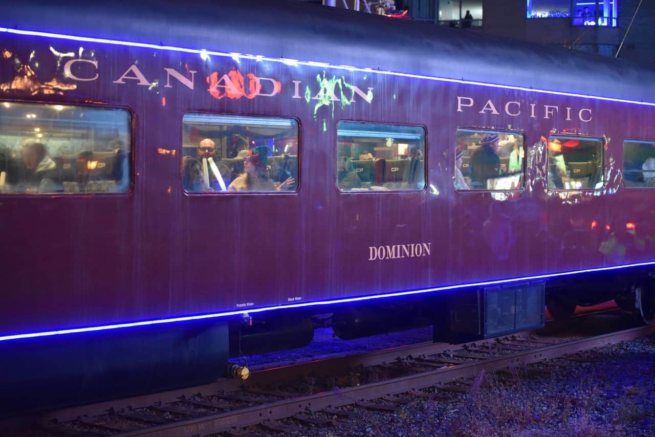 Vintage CP Railway carriages are beautifully restored and part of the CPKC Holiday Train Crosses Canada: A Magical Winter Tradition. These historic cars bring a touch of nostalgia to the holiday event.