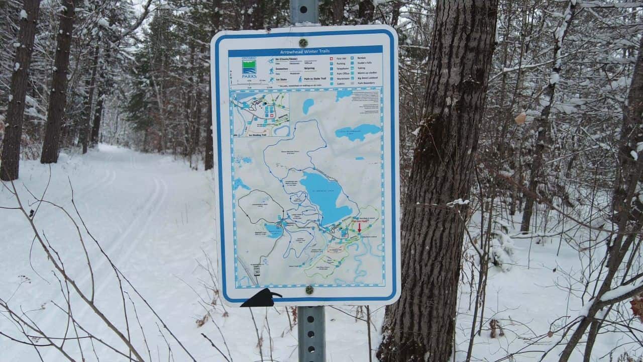 Winter Map Of Cross Country Ski Trails