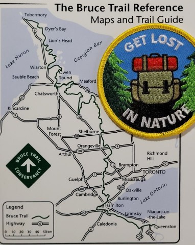Bruce Trail guidebooks and navigation resources used for planning hikes along Ontario’s Niagara Escarpment, providing trail maps, route descriptions, and hiking information for exploring Canada’s longest marked hiking trail.