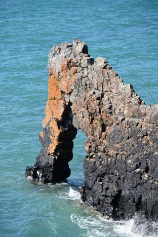 The Sea Lion rock formation along Lake Superior in Sleeping Giant Provincial Park near Thunder Bay, where waves carve dramatic shoreline features along the Kabeyun Trail.