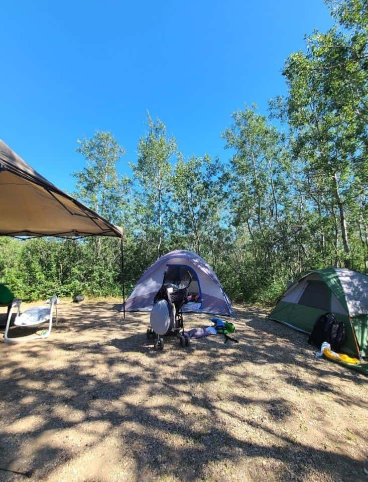 Quiet, bear free, lake camping in Alberta Canada