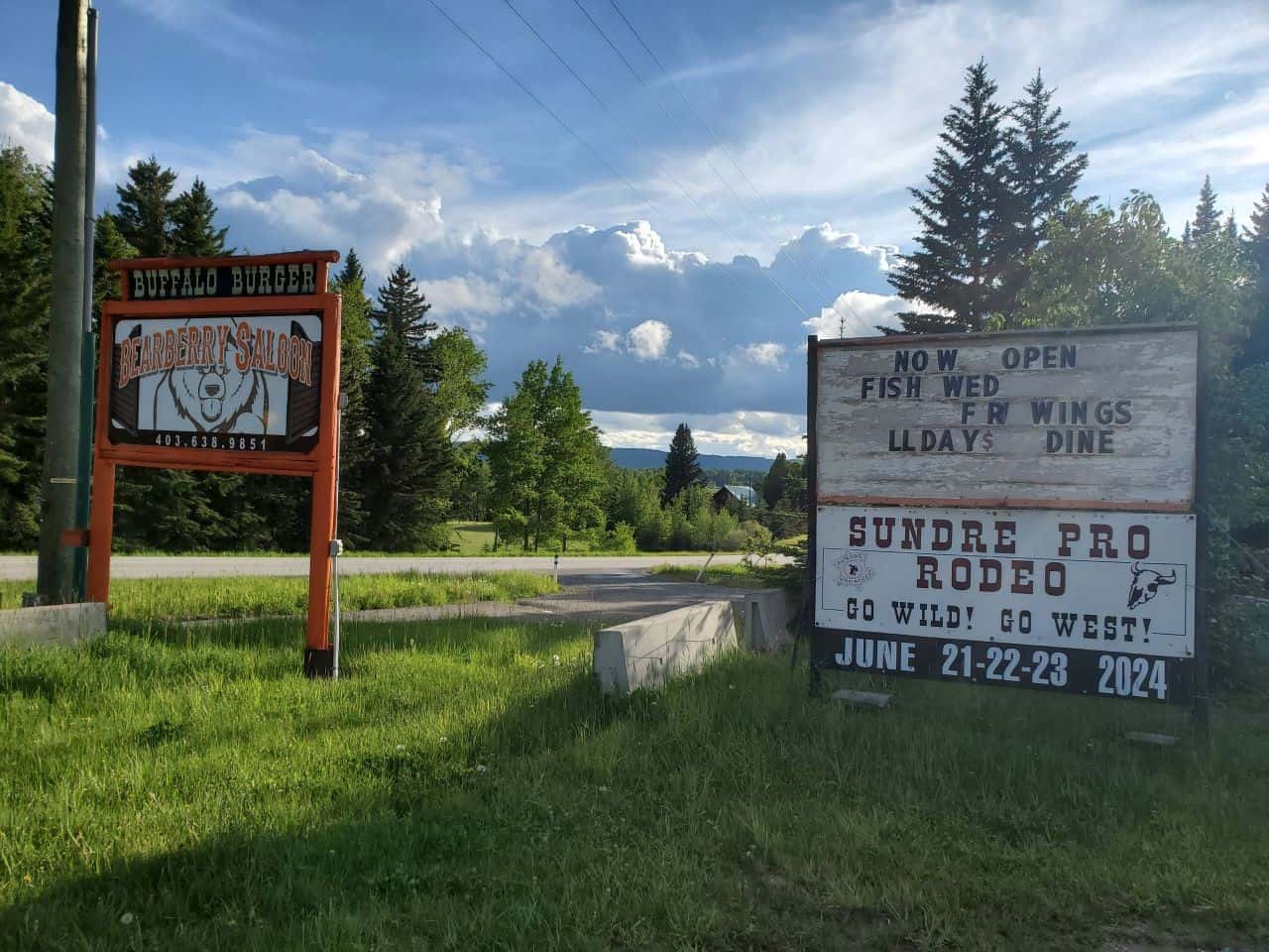 Bearberry Saloon has an amazing wing night on Fridays. Serving great food and service for over 100 years just west of Sundre Alberta Canada
