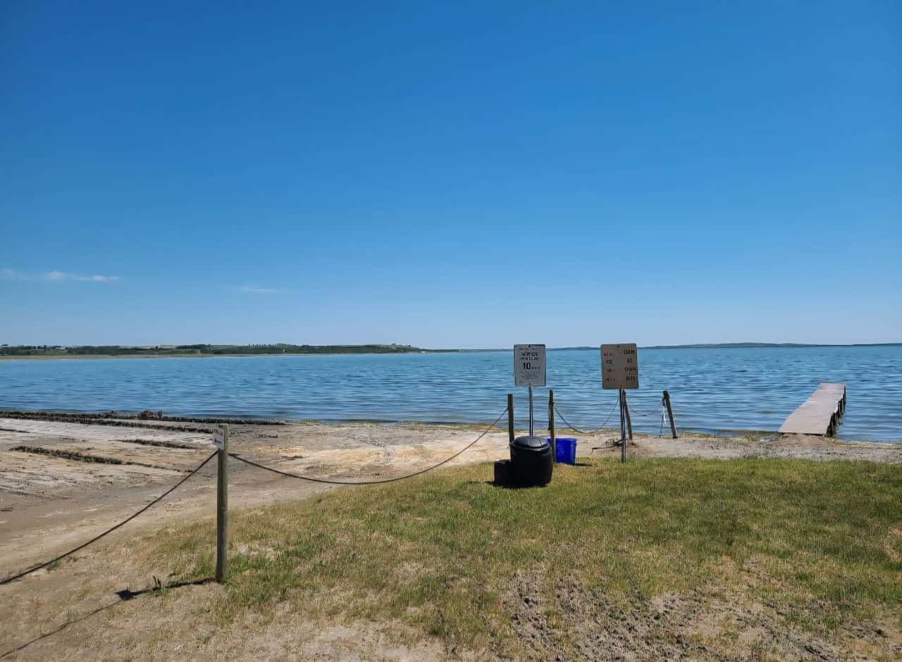 Quiet prairie lakes scattered across eastern Alberta and Western Saskatchewan Canada