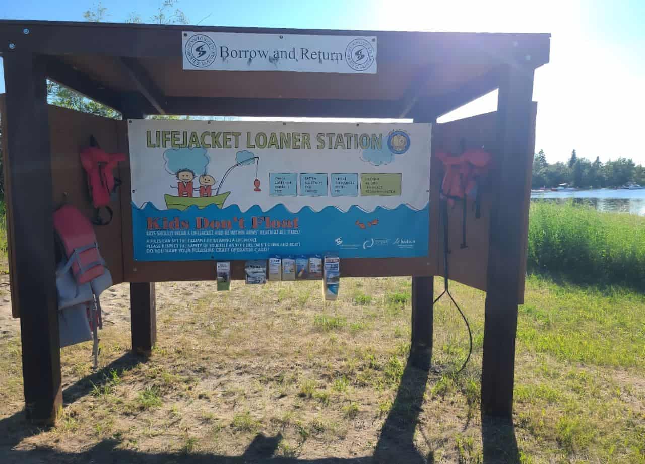 Remote small town areas and lakes are great for these life jacket loaner stations.