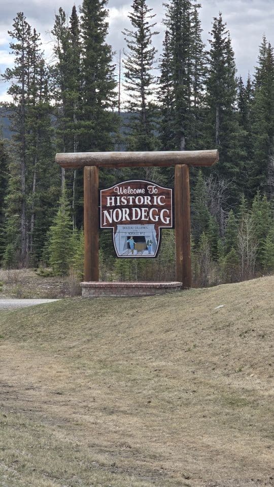 Nordegg is a historic town in David Thompson Country near Abraham Lake Alberta Canada