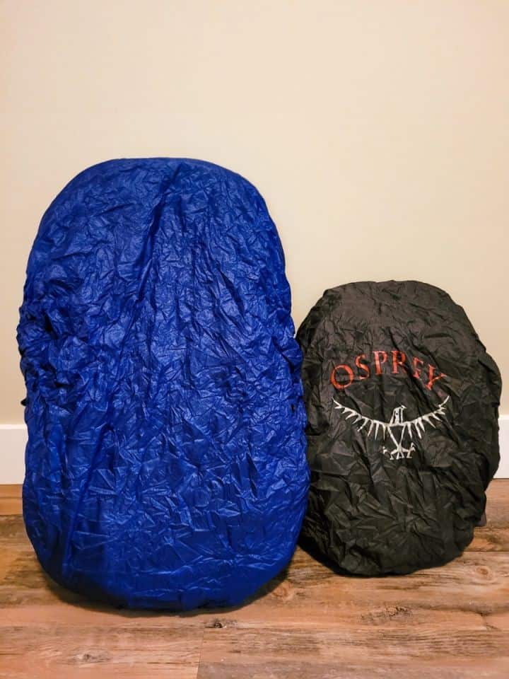 Backpacking, travel, travel gear, travel tips, rain covers