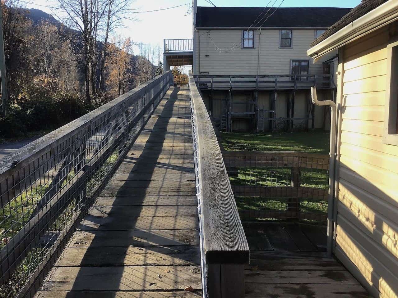 The entrance to Kilby Historic Site Museum  along Harrison River in Harrison Mills, BC, Canada