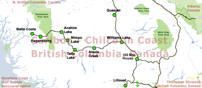 Cariboo Chilcoltin Coast Map