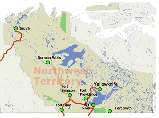 Northwest Territories Map