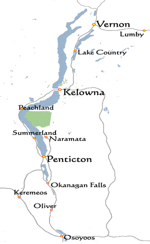 Okanagan Valley Community Map