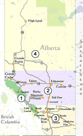 Regional Alberta Map