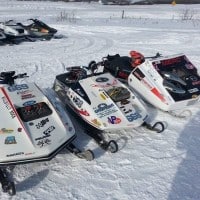Saskatchewan Vintage Snowmobile Races, Candle Lake Golf Resort, Saskatchewan, Canada