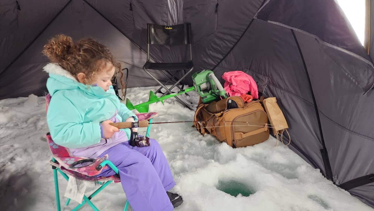 Andrea Horning - Keeping Warm While Ice Fishing