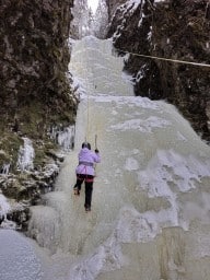 Ice Climbing For First Time near Clearwater BC