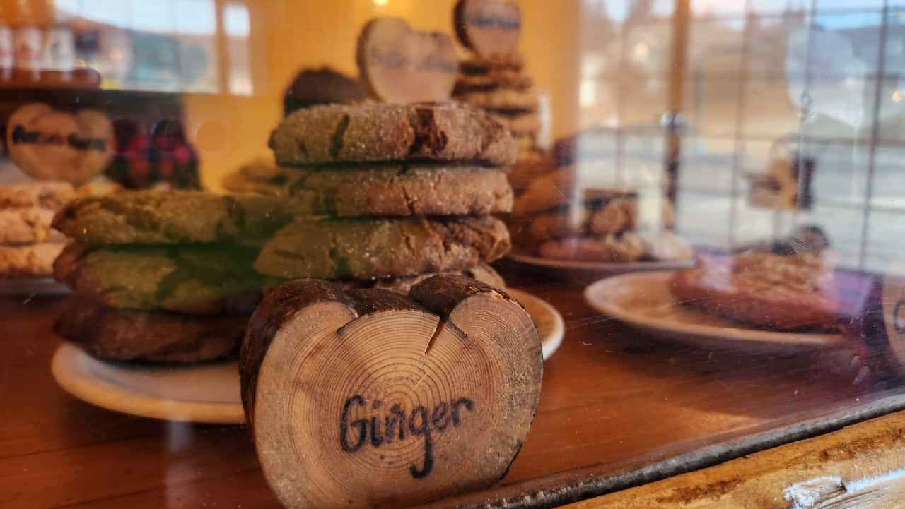Yummy Ginger Cookies at this Coleman Bakery  - Ginger cookies are so tasty and you can find them at the Cinnamon Bear Bakery in Coleman, Alberta. 