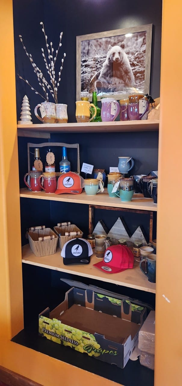 Cinnamon Bear Bakery Merchandise  - Lots of great items to browse and grab a little keepsake from your adventures in the Crowsnest Pass 