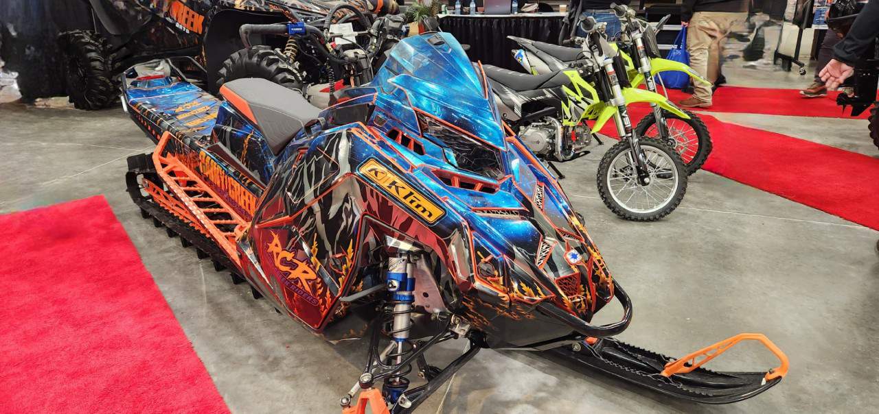 Sporty Snowmobiles Calgary Alberta Canada - This is one beautifully wrapped snowmobile I spotted at the Calgary Outdoor Show this year. 