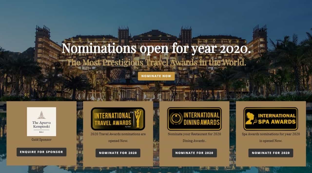 international travel awards