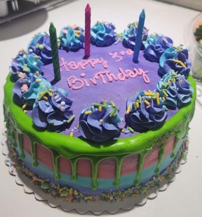 Custom Cakes in Calgary Alberta  - This custom birthday cake was not only amazingly decorated, but tasted sooooo good. Glamorgan Bakery is a great choice if you want a custom cake!