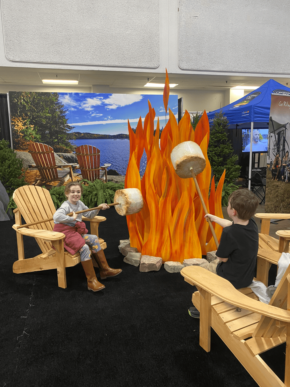 Go RVing Canada Sponsor Toronto RV Show 2024 Mississauga Ontario - Go RVing Canada is a yearly sponsor of the Toronto Spring Camping and RV Show. They always have a cute camping display for the kids (and adult kids) to snap a fun photo! 