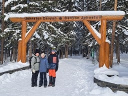 Johnston Canyon Banff National Park Entrance Sign