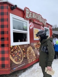 Waiting for BeaverTails and Mount St. Louis Moonstone in Coldwater Ontario Canada