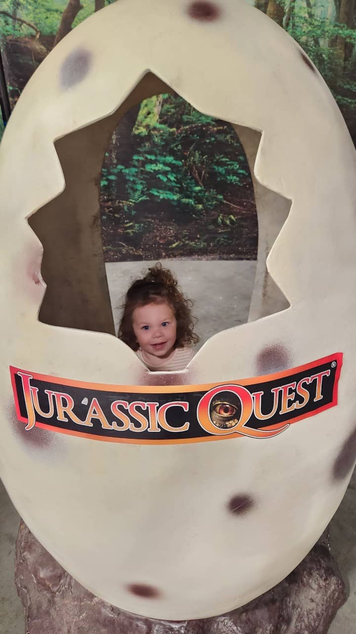 Happy Little Baby Dinosaur  - Little Seeker had a blast exploring all the dinosaur stuff at Jurassic Quest. My cute little baby dino