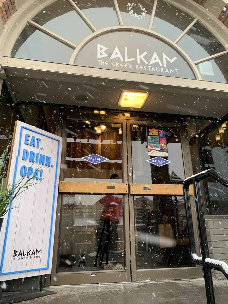 Balkan Restaurant Banff Alberta Canada - Located in downtown Banff, Balkan The Greek Restaurant is a friendly, local establishment showcasing the best in Greek hospitality in Alberta Canada.