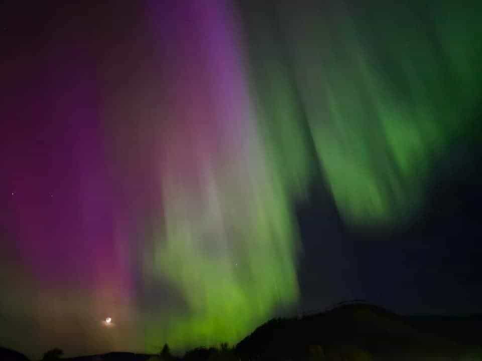 Northern Lights in Merritt BC - The Northern Lights were seen in the skies of the Nicola Valley. An occurrence which does not happen often. 