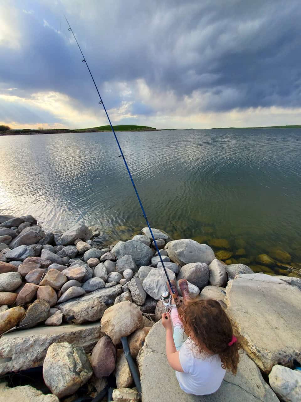 Shore Fishing is Easy on Clear Lake - Easy to settle in on shore with the kids and take a few casts for some northern pike.