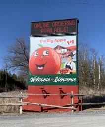 The Big Apple Road Sign Colborne Ontario