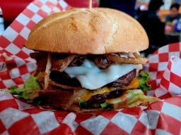 Famous Flipp'n Burger at Flipp'n Burgers Kensington - Calgary Alberta