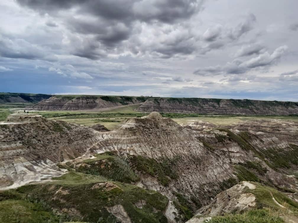 Horsethief Canyon  - Not far from Drumheller, AB, you'll find this super interesting area of the badlands. If you zoom in, you'll see 2 humans on the peak in the centre. That's my brother and I.