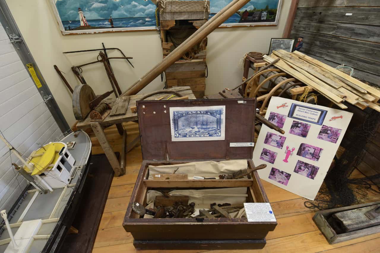 Artifacts inside the Hector Heritage Quay Museum, NS - In addition to numerous displays, the Hector Heritage Quay Museum features artifacts brought to 'New Scotland' by the first Scottish settlers who arrived in the province in 1773.