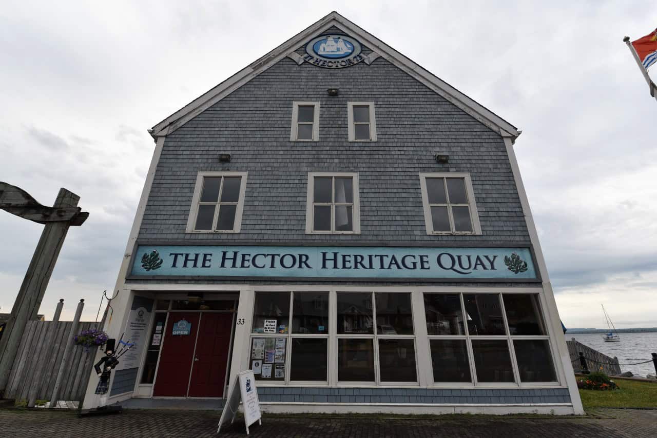 Hector Heritage Quay Pictou Nova Scotia Canada - The Hector Heritage Quay in Pictou, NS, Canada is a popular historic and cultural site located on the shore of the Northumberland Strait at the site where the ship  Hector made landfall in 1773, bringing 189 Scottish settlers to 'New Scotland.'