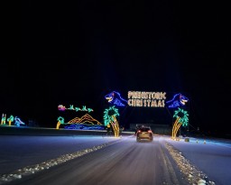 A Prehistoric Christmas at the Magic of Lights